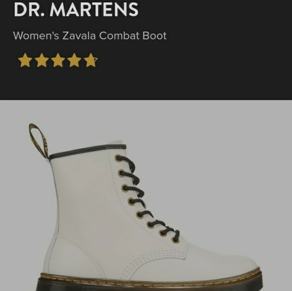 Dr Martens White Zavala Boots | Poshmark